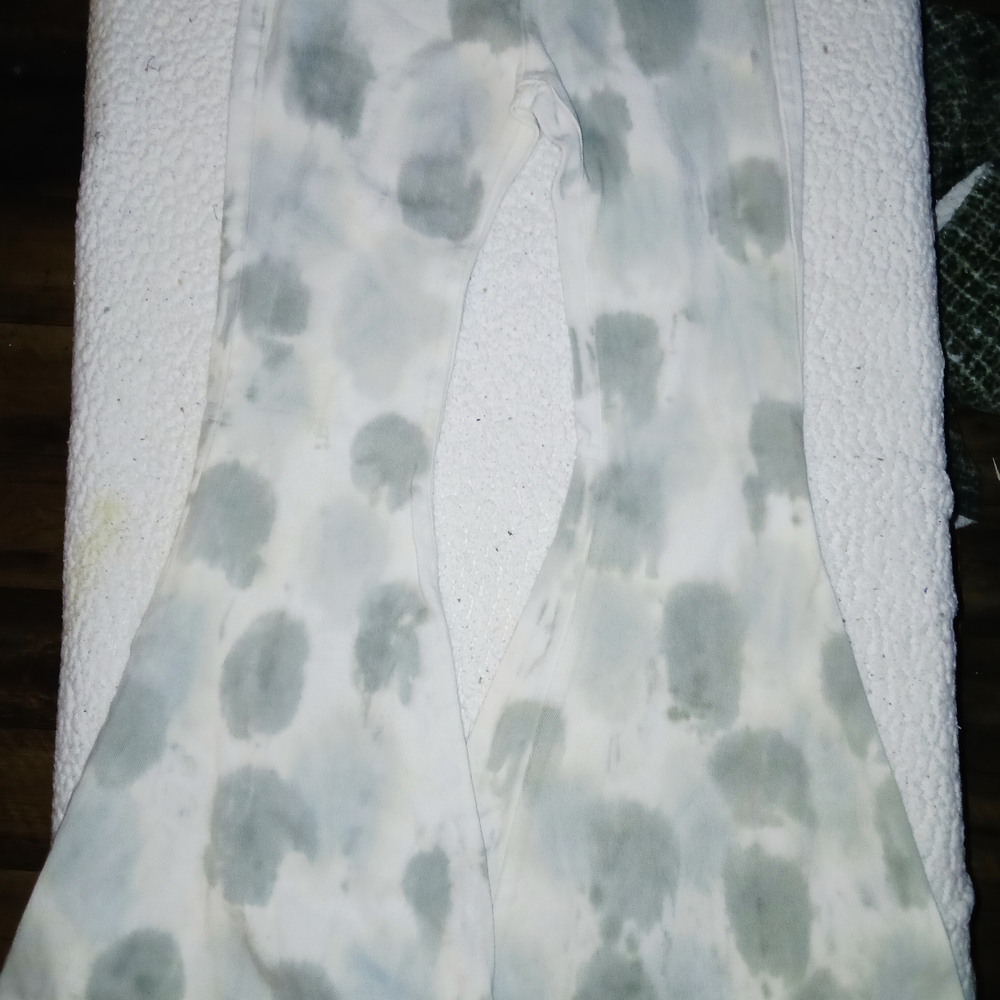 Gray and White Tie-Dye True Bell Bottoms Medium Pants Made In USA